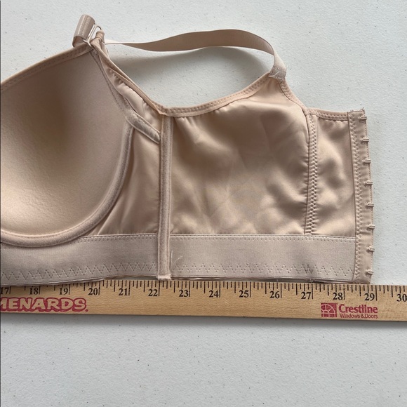 Seamless Nude Beige Full Coverage Back Smoothing Wireless Longline Bra 38D - Picture 7 of 8